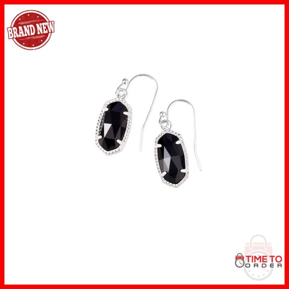 Rhodium-Plated Brass Drop Earrings French Wire Back 0.63